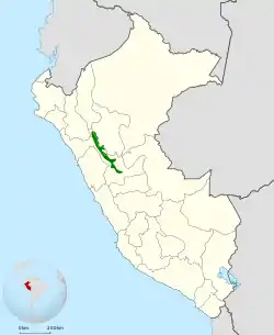 Distribución geográfica de la tangara dorsidorada.