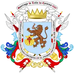 Escudo de armas de Caracas, Venezuela. (hasta 2022).