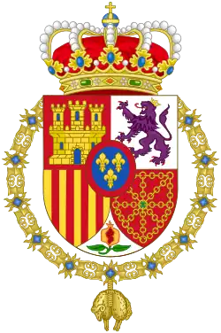 Escudo de armas del rey de España.