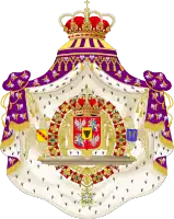 Escudo de armas de Estanislao I Leszczynski como rey de Polonia y príncipe de Lorena.