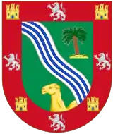 Escudo de la Provincia ultramarina del Sáhara Español.