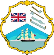 Escudo de armas de Honduras Británica, 1819-1907