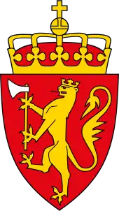 Escudo de Noruega (siglo XIII, diseño de 1992 por Sverre Morken).