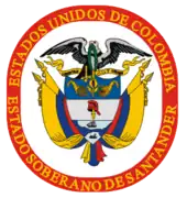Escudo del Departamento de Santander en 1886.