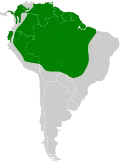 Distribución geográfica del cuco ardilla menor.