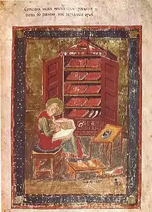 folio 5r del Codex Amiatinus, manuscrito de la Vulgata.