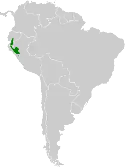 Distribución de Coeligena iris