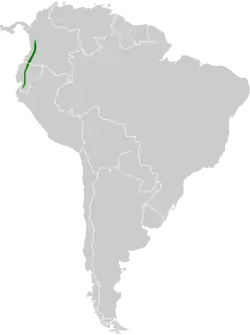 Distribución de Coeligena wilsoni