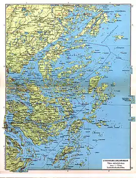 Mapa del archipiélago de Estocolmo