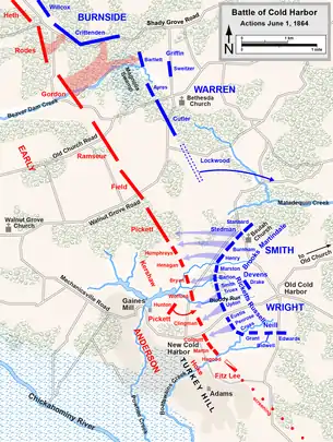 Acciones del 1 de junio de 1864      Confederación     Unión