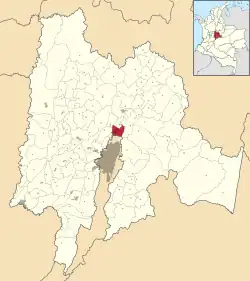 Chía ubicada en Cundinamarca