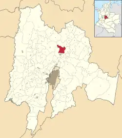 Cogua ubicada en Cundinamarca