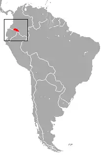 Colombian Black-handed Titi range