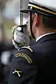 Un miembro de Commandos Marine durante una ceremonia.