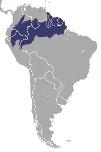 Distribución del mono ardilla común