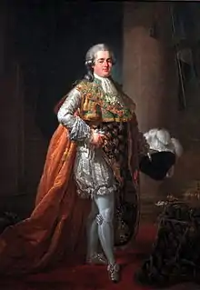 Retrato del Conde de Provenza, futuro Luis XVIII de Francia.