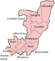 Regiones de la República del Congo