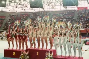 El conjunto español con el oro en el Mundial de Sevilla (1998).