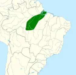 Distribución geográfica del jejenero de Snethlage.