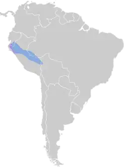 Distribución geográfica de la tangara albinegra.