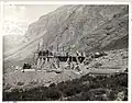 Construcción del refugio alemán de Lo Valdés en los años 30.