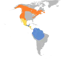 Distribución geográfica del pibí boreal.