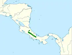 Distribución geográfica del pibí ocráceo.