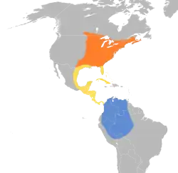 Distribución geográfica del pibí oriental.