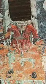 Detalle de los frescos del gótico tardío.