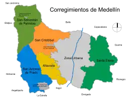 Corregimientos del municipio de Medellín