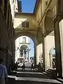 Salida de la Galería Uffizi.