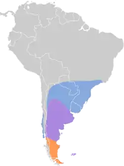 Distribución del cisne coscoroba