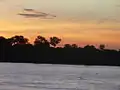 Atardecer en el Río Amazonas en Tabatinga