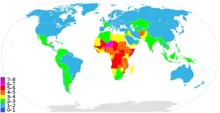 fertility rate map