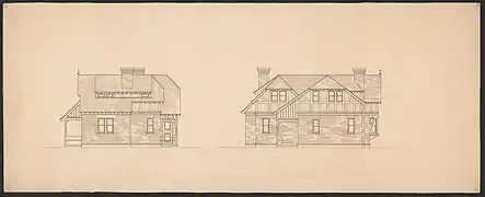 Dibujo arquitectónico, 1889.