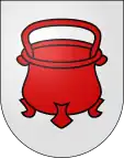 Escudo del municipio de Crémines en el cantón de Berna, Suiza.