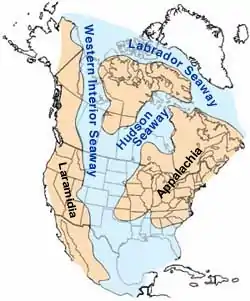 Mar occidental interior que cubrió parte de Norte América durante el periodo Cretácico