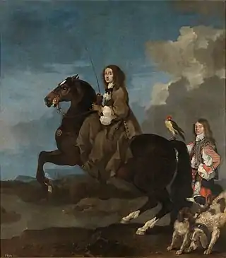 Cristina de Suecia, por Sébastien Bourdon (1616-1671), que también retrató a Carlos X Gustavo.