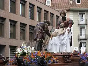 Cristo de la Cruz a María. Taller de Gregorio Fernández (1642)