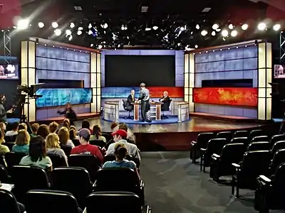 Iluminación en un estudio de televisión.