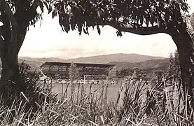 Vista del terreno luego de su cierre como centro de actividades deportivas.