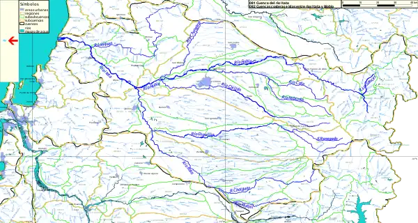 Los ríos Cholguan y Huepil que en su confluencia dan origen al Itata, están en la parte más al sur de la cuenca.