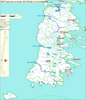 El item 109 del inventario de cuencas de Chile incluye la cuenca del río Chepu.