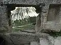 Vista desde la ventana de la cueva al valle.