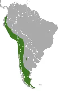 Distribución del zorro culpeo en distintos lugares