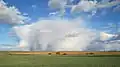 Cumulonimbus sobre la Tierra de Campos, palentina, en España.