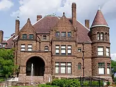 Cupples House en el campo de la Universidad de San Luis, San Luis, Misuri, 1888-1890