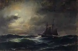 Cutter en alta mar.