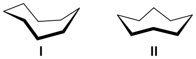 Skeletal formulas of both conformations