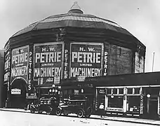 Edificio del ciclorama de Toronto hacia 1922.